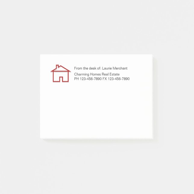 Custom Real Estate Post Post-it® Notes (Front)