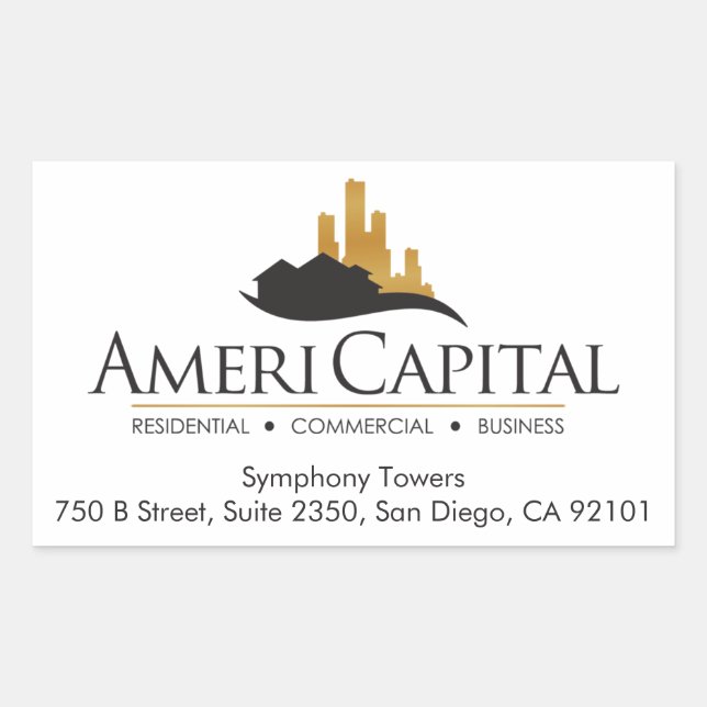 CUSTOM Real Estate Return Address Sticker (Front)