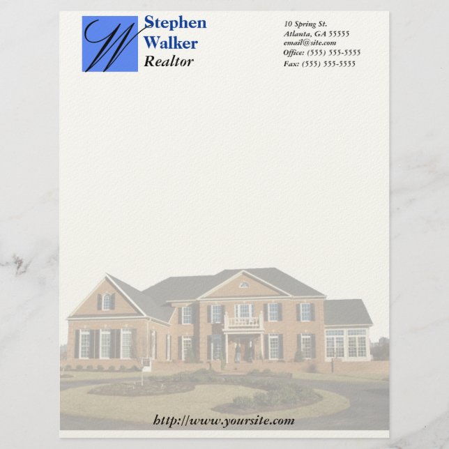 Custom Real Estate Stationary Letterhead (Front)