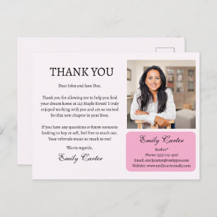 Custom Real Estate Thank You Postcard