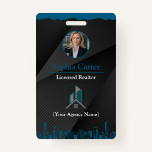 Custom Realtor Employee ID Card Badge With Photo 