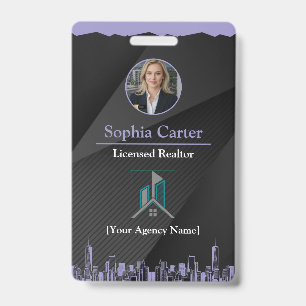 Custom Realtor Employee ID Card Badge With Photo
