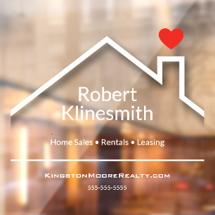Custom Realtor Office Window Cling