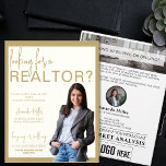 Custom Realtor Professional Real Estate Marketing Flyer<br><div class="desc">The Custom Realtor Professional Real Estate Marketing Flyer, an elegant and impactful tool designed to elevate your real estate marketing strategy. Featuring a sophisticated cream and gold colour scheme, this flyer exudes professionalism and class, making it perfect for attracting discerning clients. The personalized neighbourhood card with a photo allows you...</div>