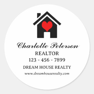 Custom Realtor Real Estate Classic Round Sticker