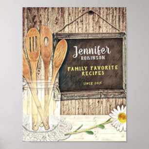 Custom Recipe Binder Front Insert Poster