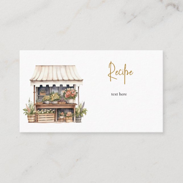CUSTOM RECIPE BUSINESS CARD (Front)