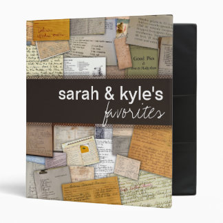 Custom recipe cookbook cover binder