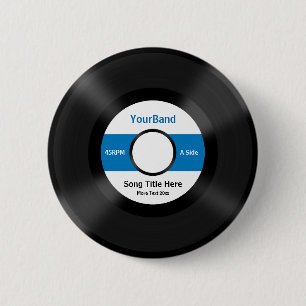 Custom Record 2 Inch Round Button