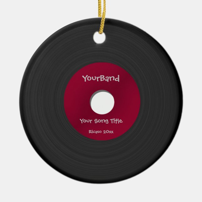 Custom Record Ornament (Front)
