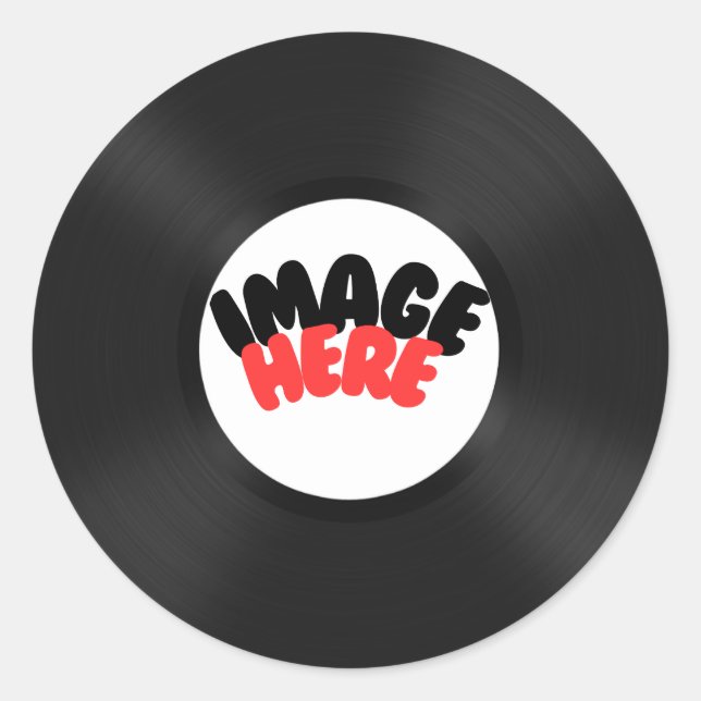 Custom Record Personalize Classic Round Sticker (Front)