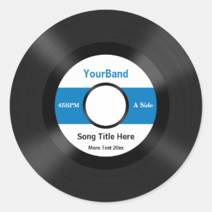 Custom Record Personalize Classic Round Sticker