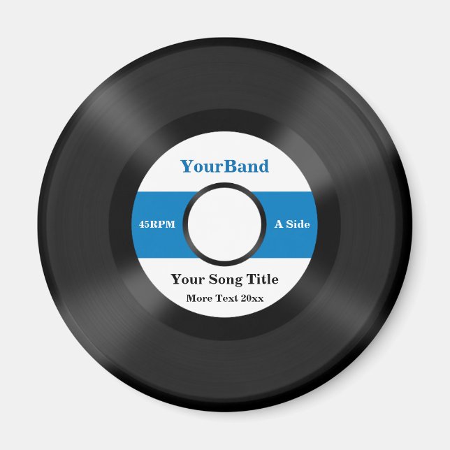 Custom Record Personalize Magnet (Front)