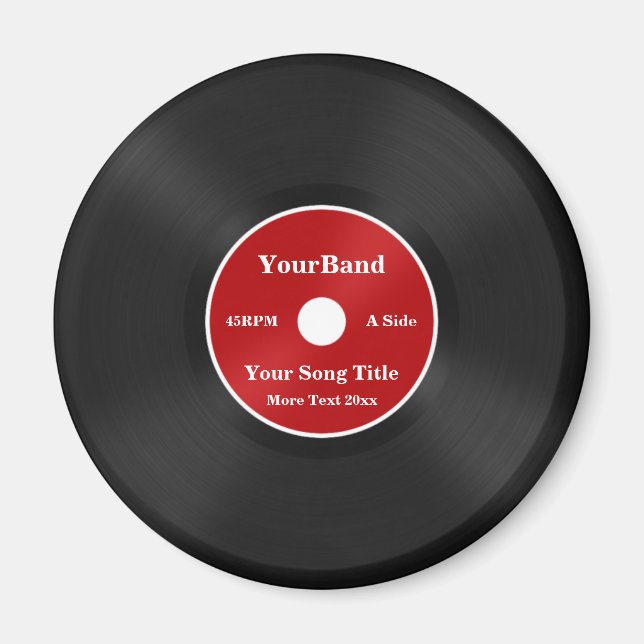 Custom Record Personalize Magnet (Front)