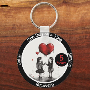 Custom Recovery Milestone Gift - Connections Keychain