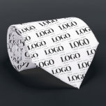 Custom Rectangle Business Company Logo Pattern Tie<br><div class="desc">This cool neck tie,  featuring custom logo pattern would be great for your business/personal needs. Easily add your own logo by clicking on the "personalize" option.</div>