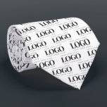 Custom Rectangle Business Company Logo Pattern Tie<br><div class="desc">This cool neck tie,  featuring custom logo pattern would be great for your business/personal needs. Easily add your own logo by clicking on the "personalize" option.</div>