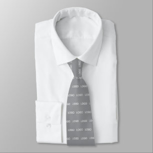 Custom Rectangle Logo Pattern Corporate Business Tie