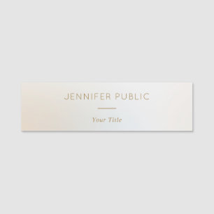 Custom Rectangle Name Staff Employee Elegant Tag