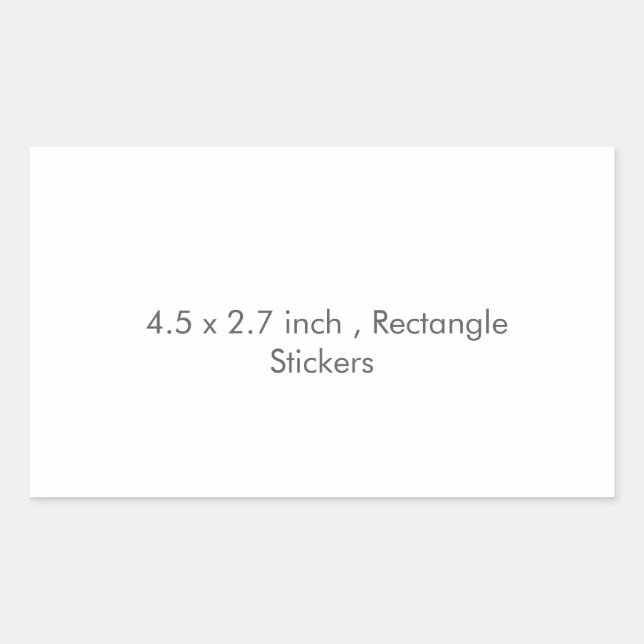 Custom Rectangle Stickers, Format: Sheet of  Sticker (Front)