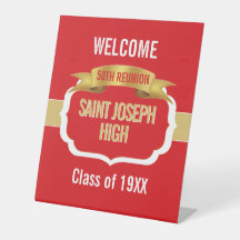 Custom Red 50th Class Reunion