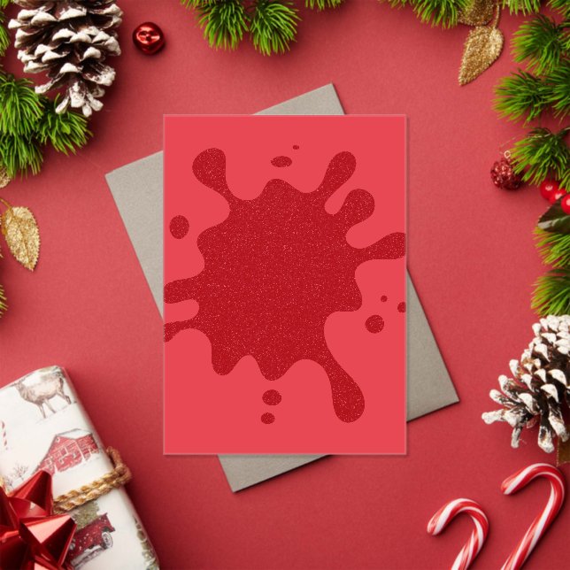 Custom Red Acrylic Invitation – Bold Splash Design (Insitu (Holiday))