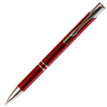Custom Red Aluminum Promotional Ball Point Pen<br><div class="desc">This B201 Style Promotional Click Activated Ball Point Pen has a Red aluminum body and features a sleek looking clip with chrome colour plastic fittings and a Black Medium Parker Style Ball Point refill. This ball point pen not only looks and feels great in your hand but you also have...</div>