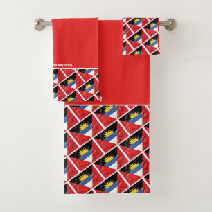 Custom Red ANTIGUA Bath Towel Set
