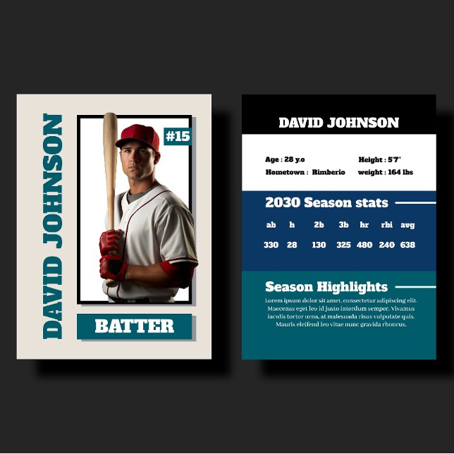 Custom Red Baseball Trading Card Player Profile (Creator Uploaded)