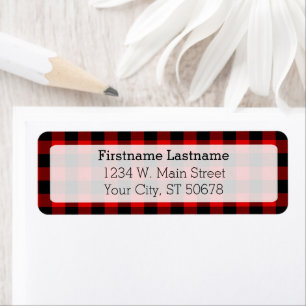Custom Red Black Country Check Plaid Pattern