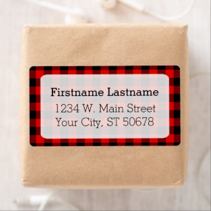 Custom Red Black Country Check Plaid Pattern