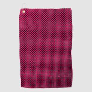 Custom Red Black Personalized Golfer Golf Towel