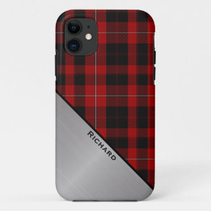 Custom Red & Black Plaid iPhone 5S Case