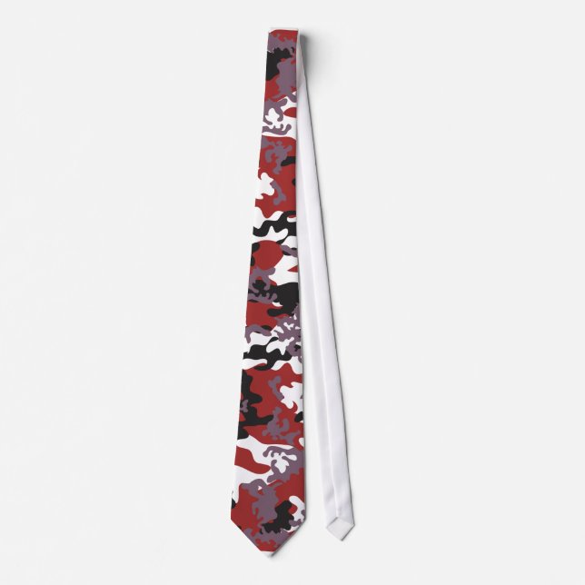 Custom Red Camo Tie (Front)