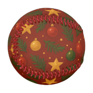 Custom Red Christmas – Festive Holiday Gift Baseball