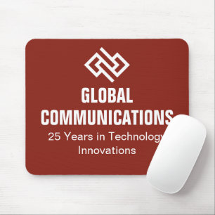 Custom Red Cyber Technology Computer Company  Mouse Pad
