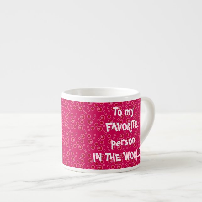 Custom red expresso mug (Front Right)