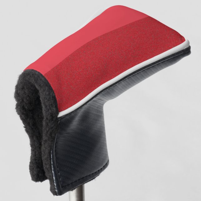 Custom Red Golf Head Cover – Horizontal Split (3/4 Front)