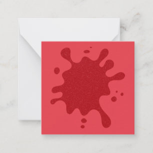 Custom Red Ink Splash Mini Card