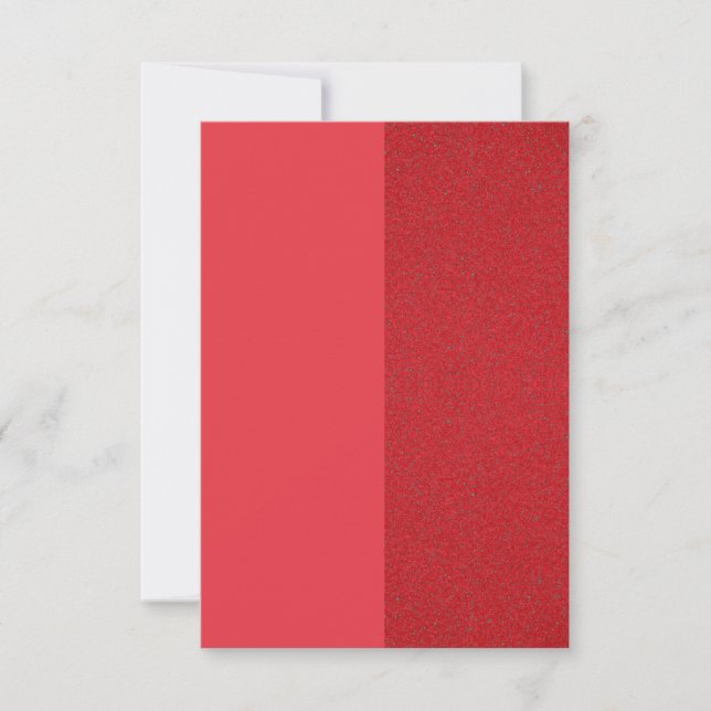 Custom Red Invite – Matte Left, Textured Right (Front)