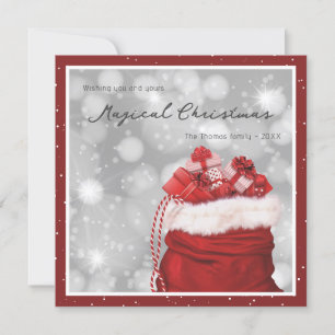 Custom Red Magical Christmas Cards