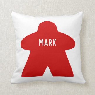 Custom Red Meeple Pillow | Single & Patterned