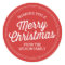 Custom Red Merry Christmas Stickers
