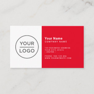 Custom red modern minimalist any colour business card