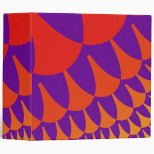 Custom Red Orange Scales Binder