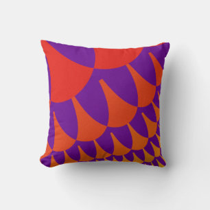 Custom Red Orange Scales Throw Pillow
