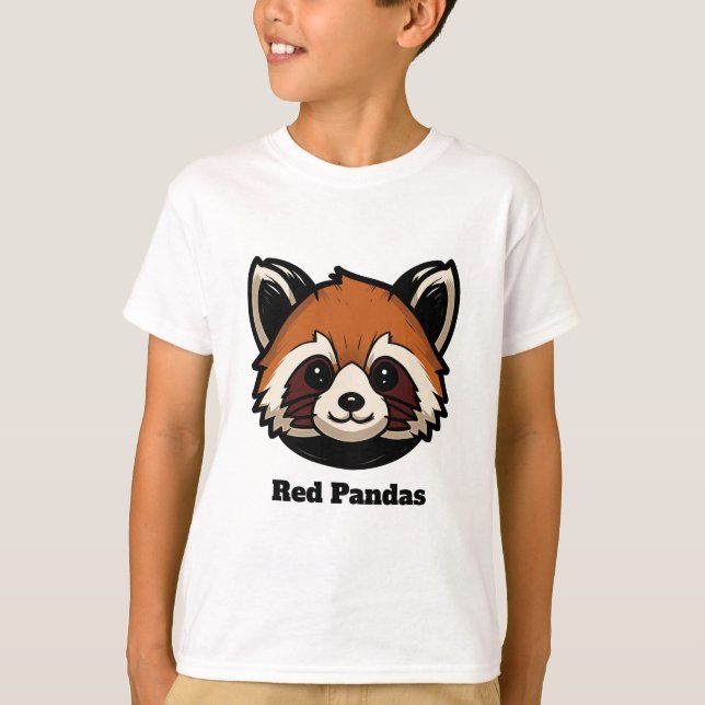 Custom Red Panda Youth T-Shirt  (name and number) (Front)