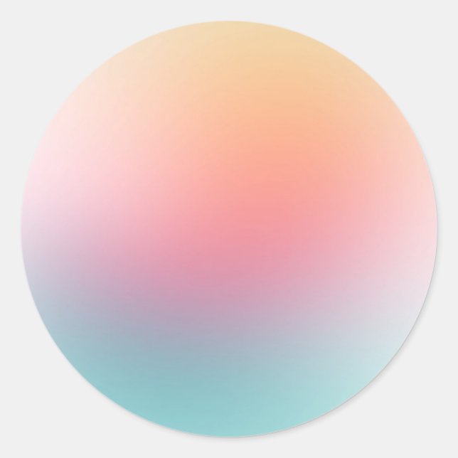 Custom Red Pink Blue Purple Yellow Blank Template Classic Round Sticker (Front)