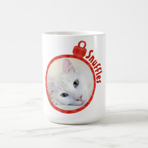 Custom Red Plaid Coffee Mug – Add Your Pet Photo