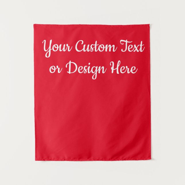 Custom Red Sign Banner Personalized Bridal Shower Tapestry (Front)